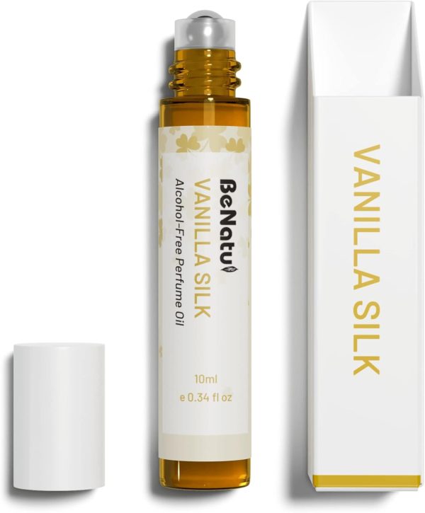 benatu Vanilla Perfume Oil Roll On for Women, Alcohol Free Eau de Parfum,Travel Size Essential Oil Body Fragrance, Long Lasting, Sweet Woody Scent, 10 ml
