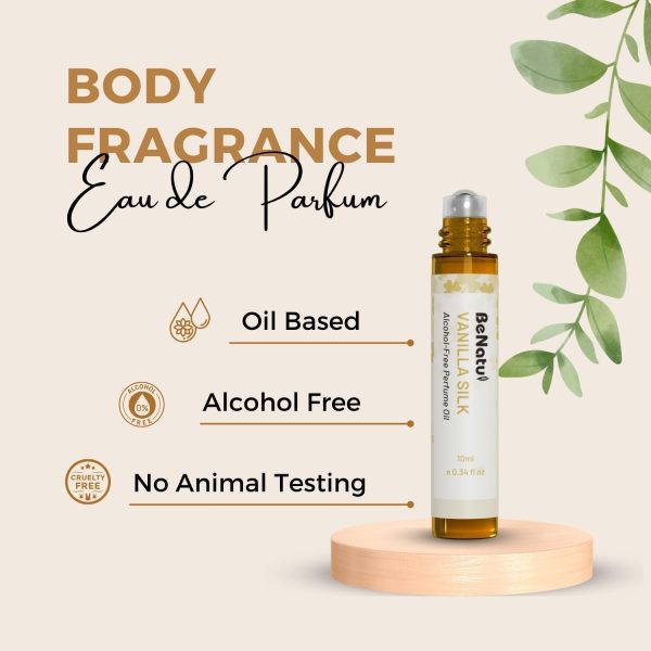 benatu Vanilla Perfume Oil Roll On for Women, Alcohol Free Eau de Parfum,Travel Size Essential Oil Body Fragrance, Long Lasting, Sweet Woody Scent, 10 ml - Image 3