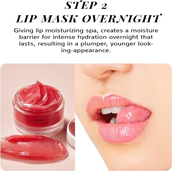 Lip Balm & Moisturizer Set, Lip Scrub & Lip Sleeping Mask- Overnight Treatment Lip Care Products | Moisturize & Nourish, Dry Cracked Lips, Intense Hydration with Vitamin C - Image 5