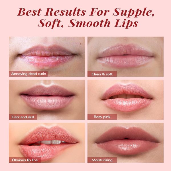 Lip Balm & Moisturizer Set, Lip Scrub & Lip Sleeping Mask- Overnight Treatment Lip Care Products | Moisturize & Nourish, Dry Cracked Lips, Intense Hydration with Vitamin C - Image 6