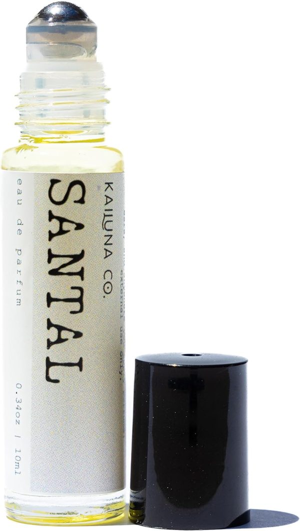 Santal Perfume Roll On with Pure Organic Jojoba Oil, Alcohol Free, Eau de Toilette, Made in California 33