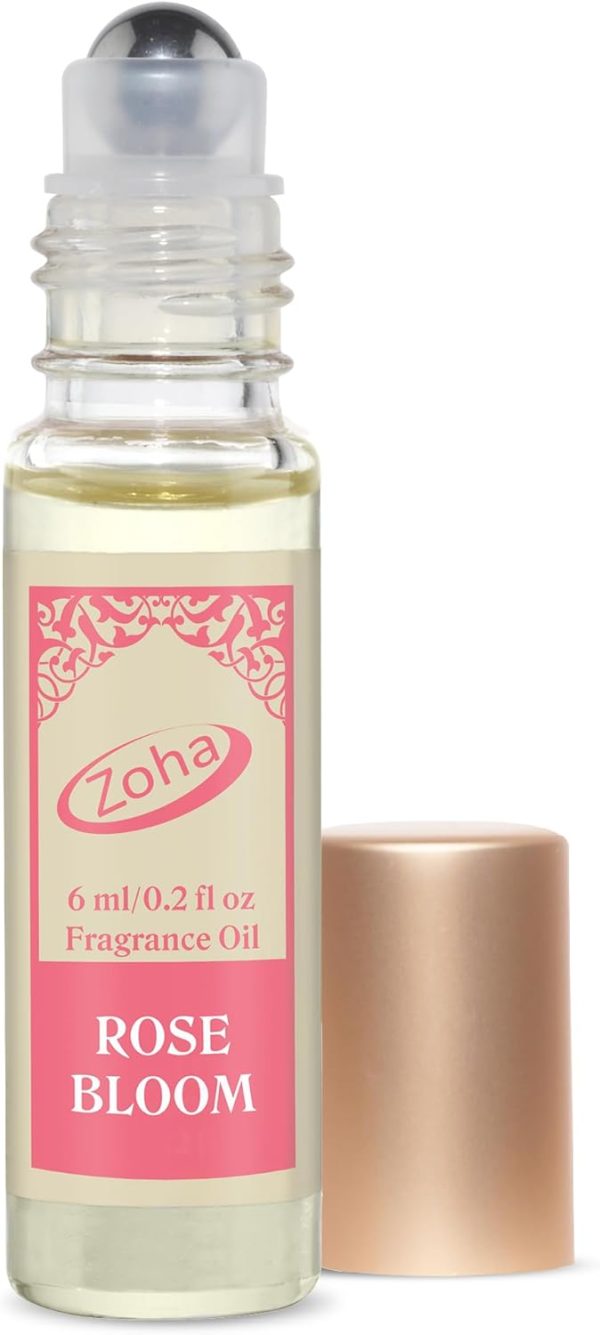 Zoha, Rose Bloom Perfume for Women and Men, Alcohol-Free Hypoallergenic Vegan Fragrance Oil Roll-On